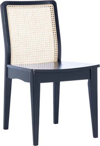 Vista 7 de Safavieh Home Collection Benicio DCH1005C-SET2 Silla de comedor de ratán negro/natural (juego de 2)