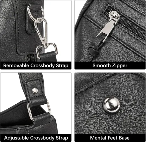 Vista 4 de WESTBRONCO Bolsos de mano para mujer, bolsos cruzados, bolso de hombro suave con correa ajustable