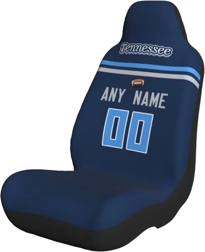 Vista 24 de Fundas de asiento de coche de fútbol personalizadas, accesorios personalizados para automóvil, regalos de Arizona con nombre y número, funda
