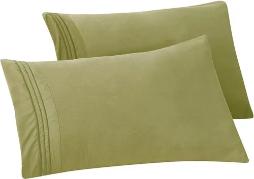 Vista 32 de Elegant Comfort Fundas de almohada sólidas de microfibra de alta calidad hotelera, tejido suave, resistente a las arrugas y a las manchas, fácil