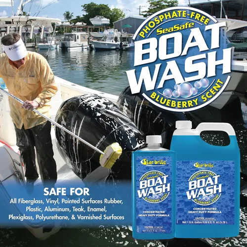 Vista 3 de STAR BRITE Jabón concentrado para barcos, biodegradable, sin fosfatos, resistente para todas las superficies marinas, 16 onzas (080416)