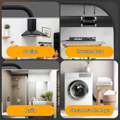 Vista 6 de HealSmart Conducto de Aluminio Flexible de 3" 16 Pies, Protección de Cuatro Capas de Servicio Pesado con 2 Abrazaderas de Conducto, Manguera
