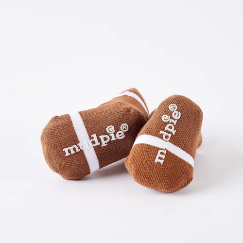 Vista 2 de Mud Pie Calcetines de fútbol para bebés recién nacidos