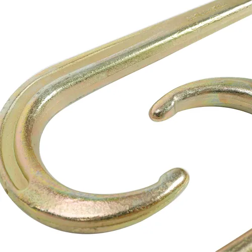 Vista 6 de Gancho en J chapado en zinc amarillo de 15 pulgadas, resistente grado G70, correa de eje de remolque Wrecker Roll Back Clevis (2 unidades)