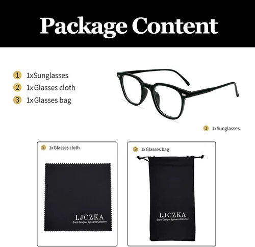 Vista 5 de LJCZKA Lentes cuadrados con bloqueo de luz azul para mujeres y hombres, antidolor de cabeza y fatiga ocular para leer, enviar mensajes de texto