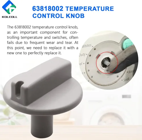 Vista 4 de KOLEOOL 2 piezas de reemplazo de perilla de control de temperatura 63818002 para TPI63818002