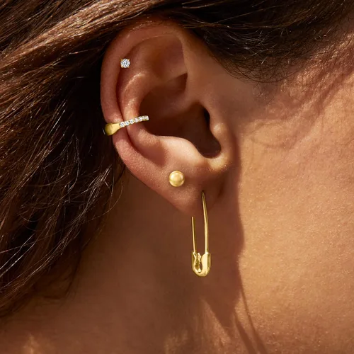 Vista 6 de RS Pure by Ross-Simons Aretes de diamantes de 0,10 qt. t. en oro de 14 kt, Diamante, Diamante