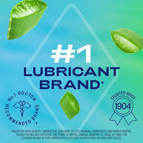 Vista 9 de K-Y Sensación natural con aloe, lubricante a base de agua para sexo, juguete sexual y lubricante anal, lubricante personal no pegajoso, apto