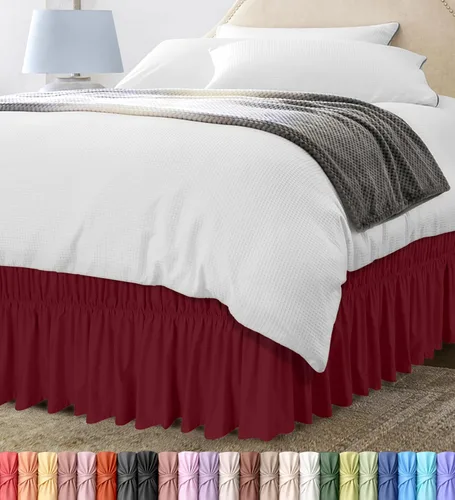 Vista 14 de Utopia Bedding Falda de Cama Elástica Twin - Volante de Fácil Colocación - Falda de Cama de Microfibra con Cinturón Elástico Ajustable Caída