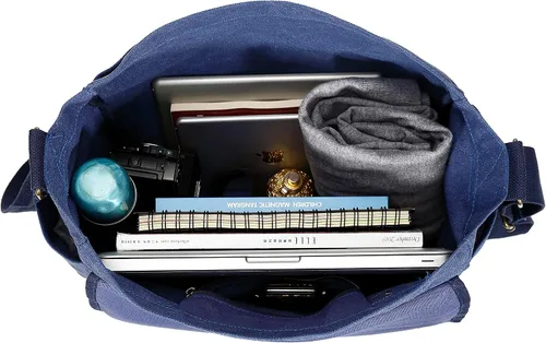 Vista 3 de Sechunk Bolso bandolera grande de lona, bolso cruzado