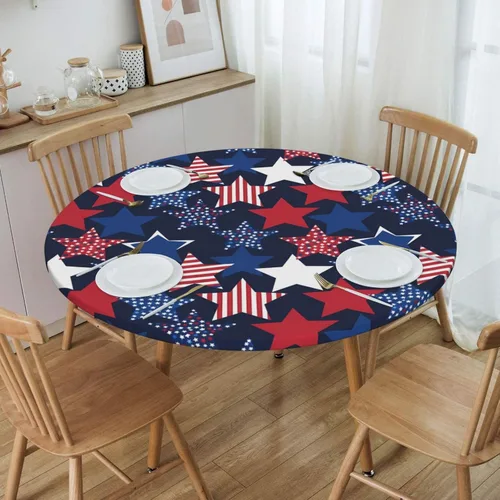 Vista 21 de Decorative Round Tablecloth Fitted Elastic 26" - 30" Butterfly Waterproof Table Cloth Cover Stretch Table Pad Cover for Parties Weddings Banquet