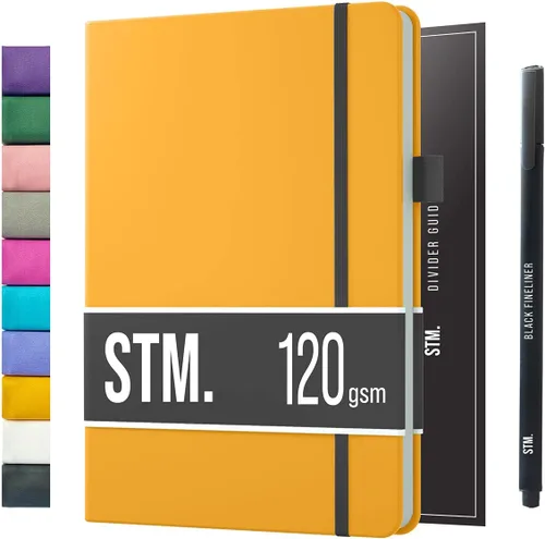 Vista 17 de Cuaderno de cuadrícula de puntos con viñetas Cuadernos diarios A5 para escritura personal, trabajo, mujeres papel grueso de 120gsm, tapa dura