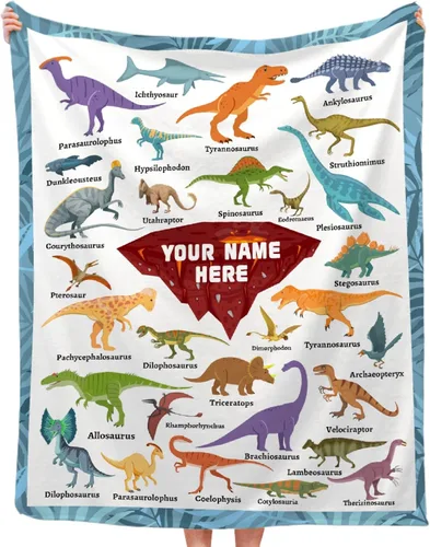 Vista 13 de Regalos de Mantas de Dinosaurio de Navidad Súper Suaves y Ligeras de Franela para Niños, Adultos, Adecuadas para Sofá, Cama, Campamento, Viajes