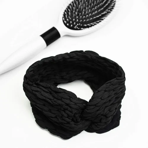 Vista 3 de Scünci by Conair - Diadema extra ancha, fabricada en Italia, en negro, 1 unidad