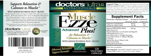 Vista 2 de Muscle Ezze Plus - Uso diurno o nocturno - Sin gluten - 120 Veg. Cápsulas