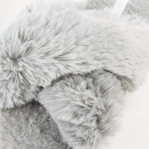 Vista 5 de Pantuflas para mujer, cruzadas, de vellón suave, para interior o exterior