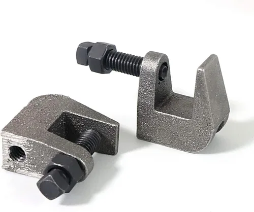 Vista 5 de Abrazadera de haz superior, abrazadera de varilla de seguridad de hierro UNC 1/2", abertura de mordaza de 3/4", abrazadera de haz para montaje
