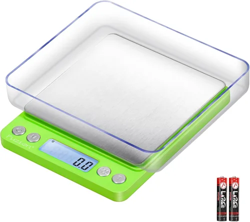 Vista 16 de Fuzion - Báscula digital de cocina de 105.82 oz, gramo y onza 0.1g Accuracy, 6 Modes, 2 Trays Included, LCD Display, Tare, Piece Counting, For