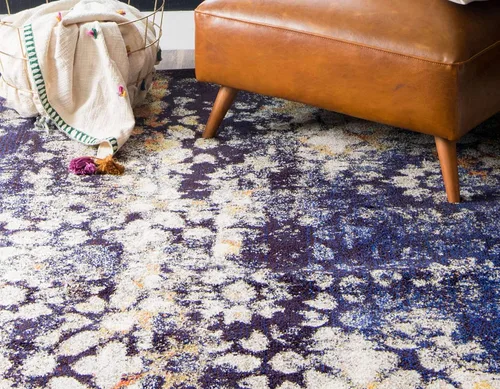 Vista 5 de Unique Loom Vita Collection - Alfombra tradicional saturada de medallones florales saturados sobre teñidos, 2 pies 2 pulgadas x 3 pies, azul Azul