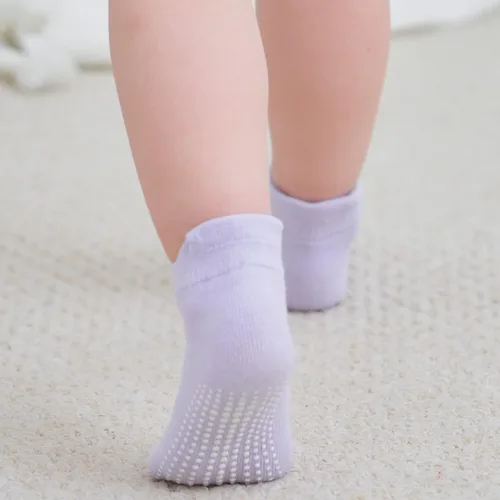 Vista 6 de Zaples - Calcetines altos hasta el tobillo para bebé con base antideslizante, unisex