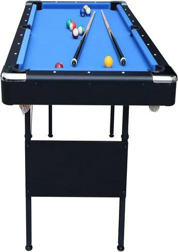 Vista 2 de Mesa de billar de 5.5 pies, mesa de billar estable, mesa de billar portátil incluye juego completo de bolas, 2 palos de taco, tiza y cepillo