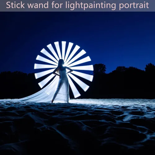 Vista 2 de Varita de luz de mano, tubo de luz RGB K21, control por aplicación, 2500K-8500K, varita de luz LED para pintura de luz nocturna, fotografía, video