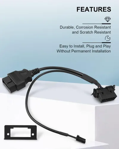 Vista 2 de Cable de diagnóstico OBD2 HD para puerta de seguridad, derivación OBD2, cable para Dodge Cummins RAM 2018 2019 2020