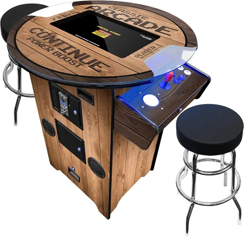 Vista 9 de Creative Arcades - Máquina de grado comercial de tamaño completo, mesa arcade estilo pub para gabinete de 2 jugadores para el hogar, 60