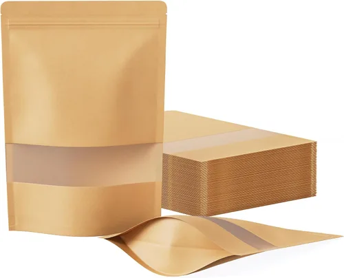 Vista 22 de FireKylin 100 bolsas resellables, bolsas de papel con ventana mate para pequeñas empresas, cremallera y bolsas sellables con calor para embalaje