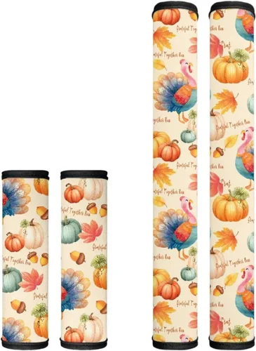 Vista 50 de Juego de 4 fundas protectoras de repuesto para manija de puerta de refrigerador con temática de té de la tarde para microondas, horno, refrigerador