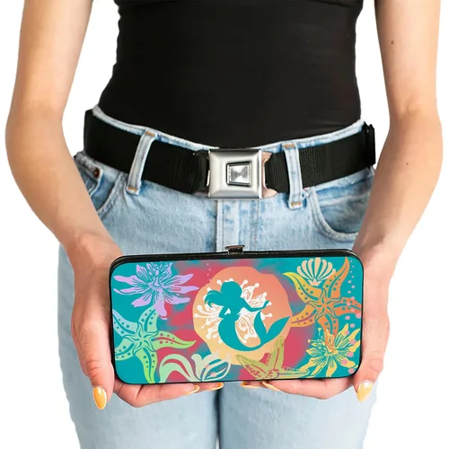 Vista 3 de Buckle-Down Mujer, Sirenita Ariel, Buckle-down Billetera con bisagra - Sirenita Ariel