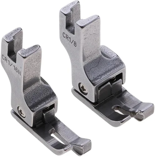Vista 3 de 2 piezas 1/8 1/16 derecha compensación prensatelas para máquina de coser industrial cantante
