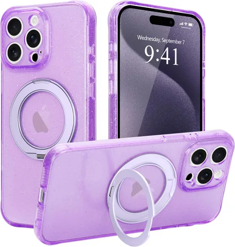 Vista 18 de Funda para iPhone 16 Pro Max, compatible con Magsafe, color negro