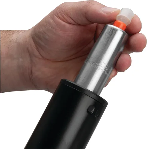 Vista 8 de Performance Tool W85011 Taburete de bar giratorio neumático con respaldo, giro de 360 grados, estructura de acero resistente, negro