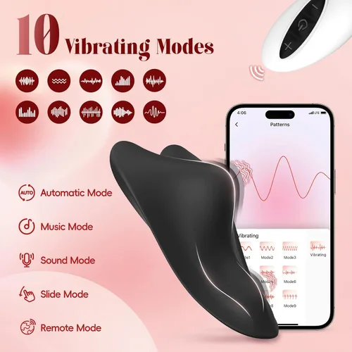 Vista 5 de Vibrador con control remoto para parejas, juguetes sexuales para parejas, vibrador portátil para celular con control remoto, bragas vibratorias
