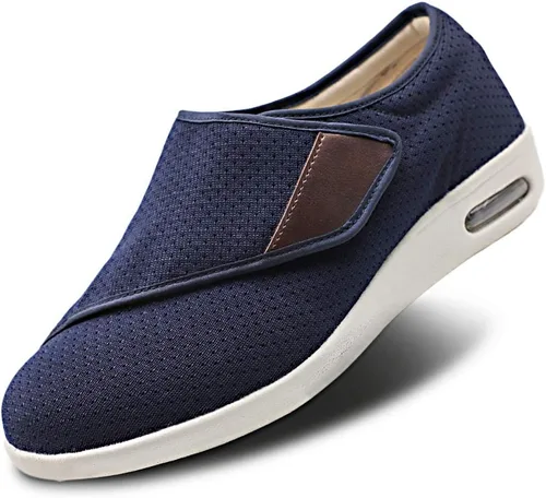 Vista 10 de Zapatos para diabéticos elegantes para mujer con soporte de arco, ancho extra ancho, para caminar, edema, correa ajustable, fácil de poner y quitar