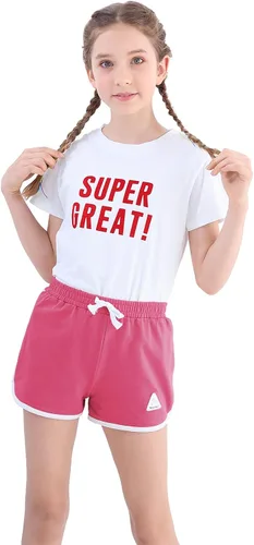 Vista 17 de Rolanko Pantalones cortos activos de delfín para niñas, paquete de 3 unidades, ciclismo, correr, verano, playa, atletismo, deportes, 4-14 años