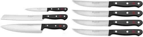 Vista 6 de Wüsthof Gourmet - Juego de cuchillos de chef de 2 piezas, negro, grabado personalizado, personalizado