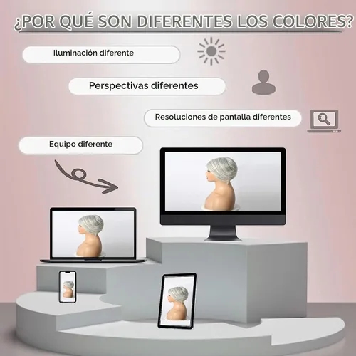Vista 6 de Aisaide Peluca Corta de Corte Pixie Gris Platino con Flequillo de Cortina Bob para Mujeres - Peluca Sintética con Raya Lateral Despeinada