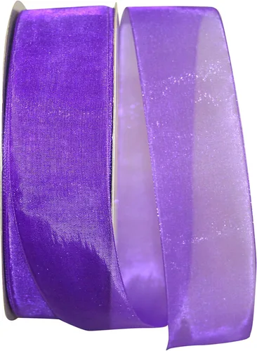 Vista 47 de Reliant Ribbon 25621-053-09C Cinta transparente de gasa, 1-1/2 pulgadas x 100 yardas, azul