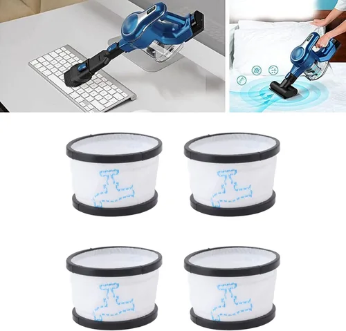 Vista 5 de Cryfokt 4 filtros de repuesto para aspiradora INSE S600 S6, filtros lavables y reutilizables, filtros de piezas de aspiradora fáciles de instalar
