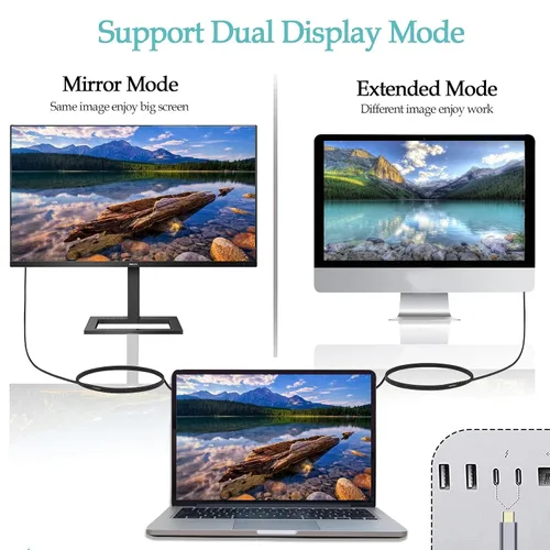 Vista 2 de Cable USB C a HDMI 4K, adaptador de cable USB tipo C a HDMI de 4.9 pies, cable trenzado de alta velocidad compatible con iPhone 15 Pro/Max, MacBook