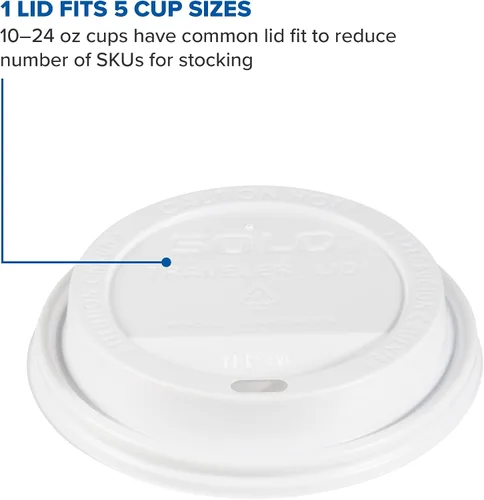 Vista 5 de SOLO Cup Company 316SI Bistro Design - Vasos para bebidas calientes, papel, 16 onzas, granate, 20 paquetes de 50 (caja de 1000) TLP316-0007 White
