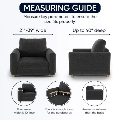 Vista 4 de PAULATO BY GA.I.CO. Funda para silla, funda para sillón, funda de tela de algodón, 1 pieza, protector de muebles elástico, elegante, colección 3D