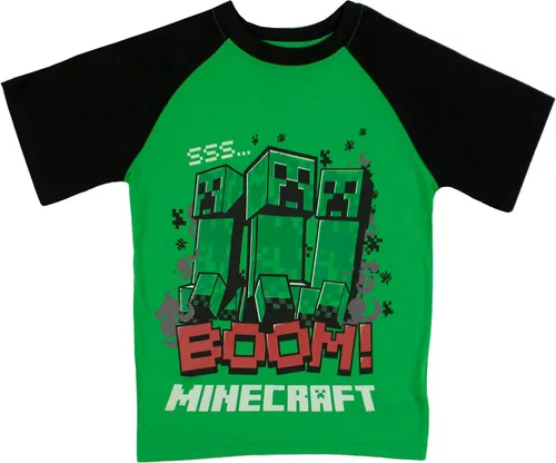 Vista 4 de Minecraft Creeper - Juego de 4 camisetas para niños, 4