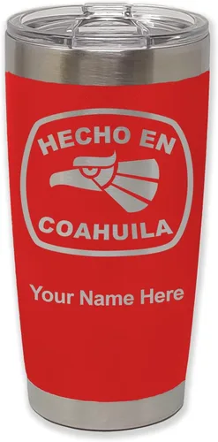 Vista 38 de LaserGram Vaso aislado al vacío de 20 onzas, hecho en coahuila, grabado personalizado incluido (negro) Engraved Gift, Vacuum Insulated Stainless