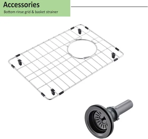Vista 7 de Fregadero de barra negra de 12 pulgadas para montaje bajo montaje, fregadero de cocina pequeño de 12 x 16 pulgadas, fregadero de barra húmeda