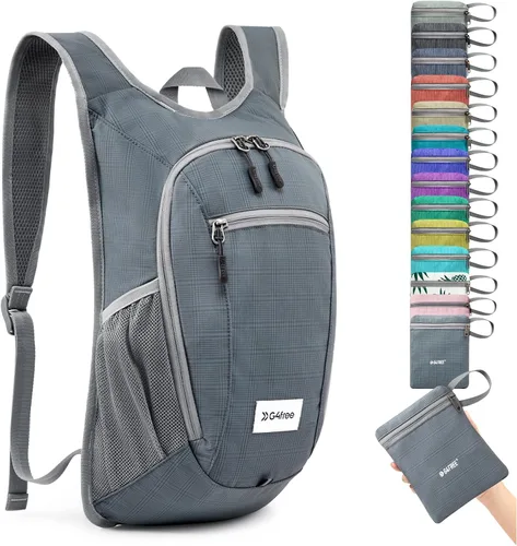 Vista 27 de G4Free 10L/15L Mochila para Senderismo Plegable Ligera, Mochila de Día para Caminatas, Pequeña, Viaje al Aire Libre, Bolsa de Hombro Plegable
