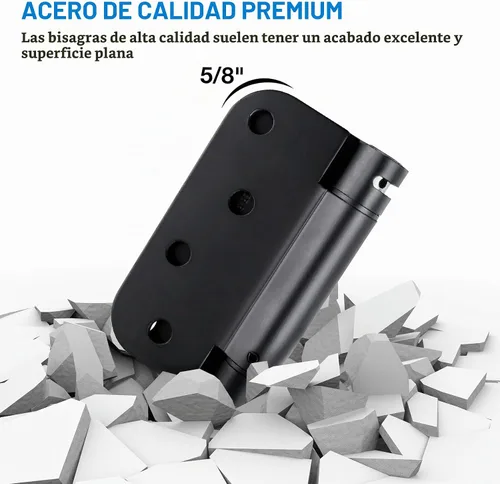 Vista 4 de Bisagras de puerta de cierre automático automático negro mate de 4 x 4 pulgadas, bisagra de resorte bisagras de cierre suave automático para puertas