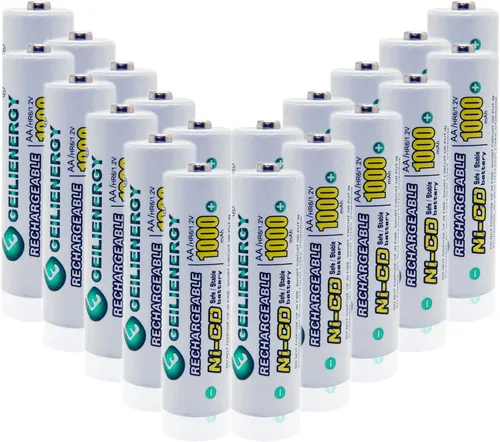 Vista 9 de Pilas recargables AA Ni-CD de 1000 mAh, pilas recargables AA para luces solares (paquete de 8)